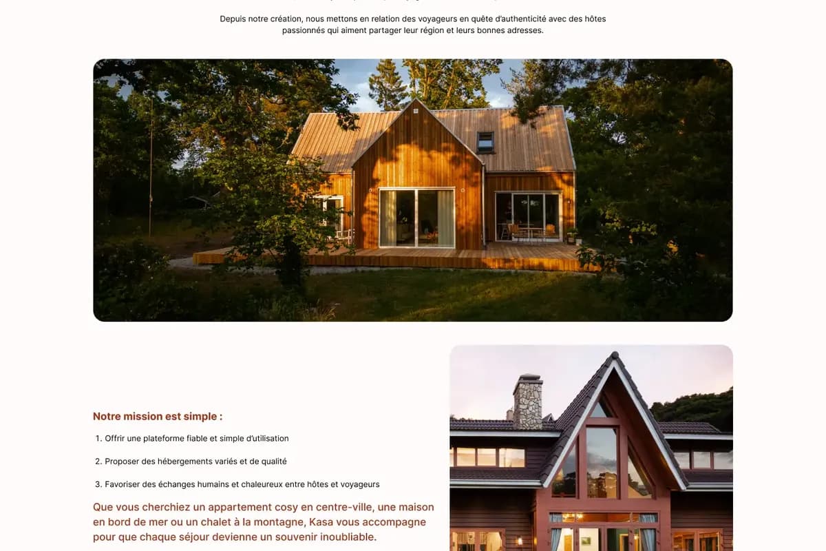 Page a propos du projet Kasa