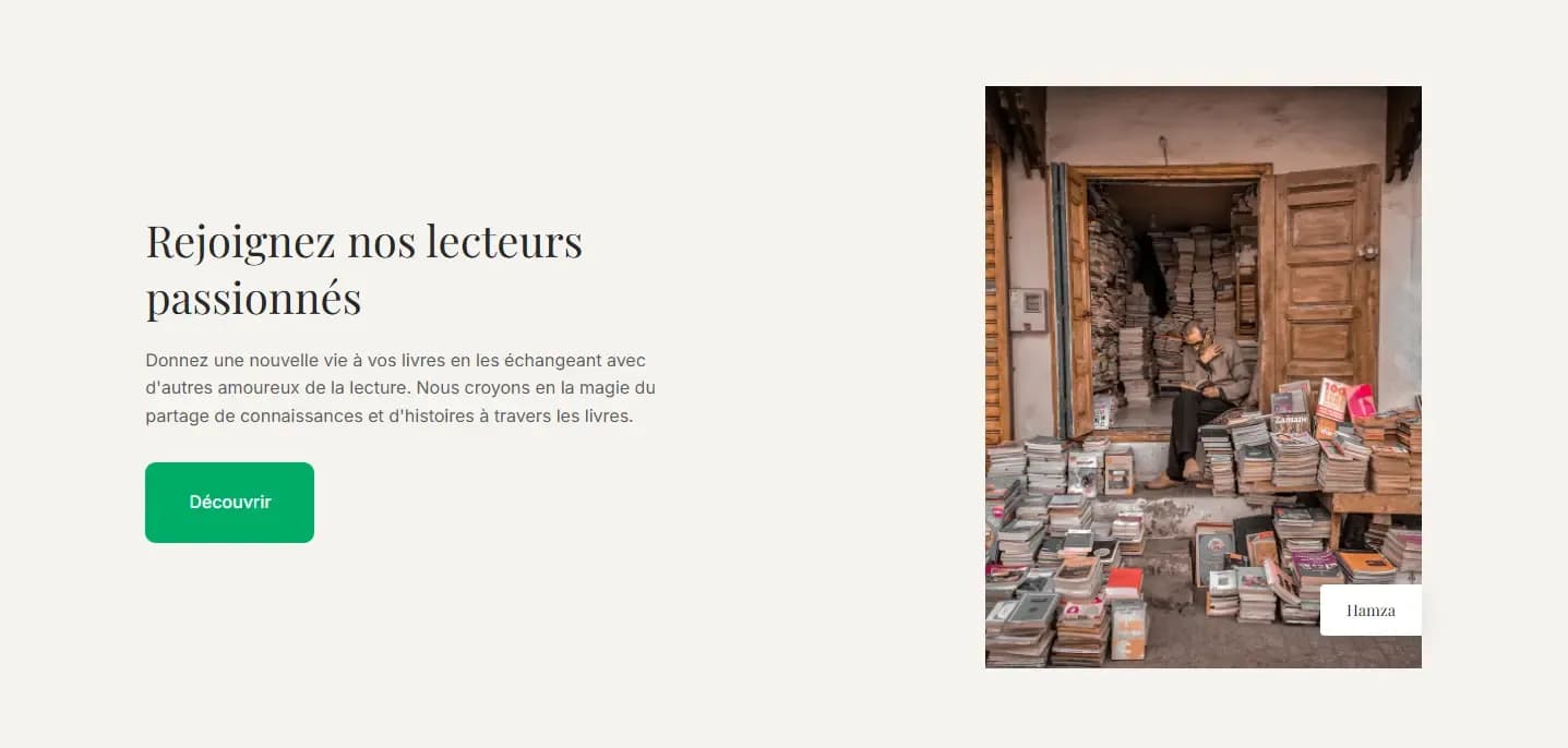 Hero du projet TomTroc