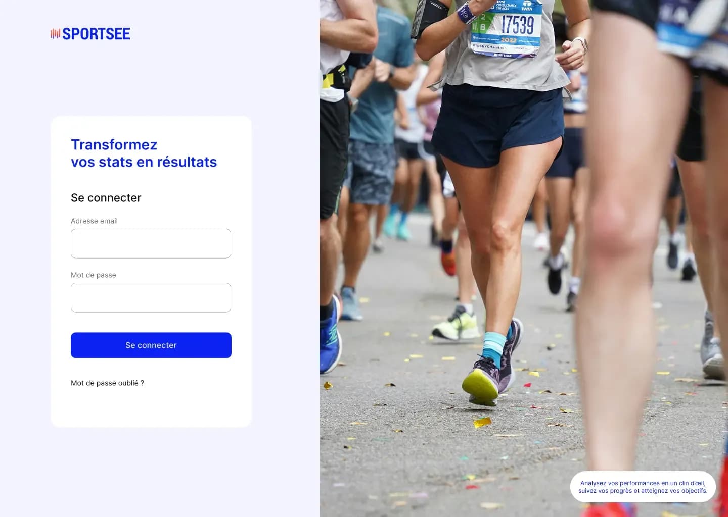 Page principal de SportSee